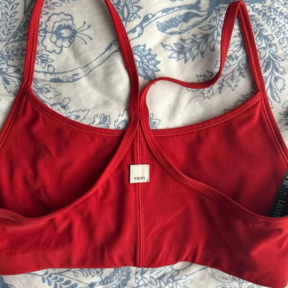 Vuori all the Feels Bliss Blend Set, Scarlet Red, Top Small, Leggings XS - Picture 2 of 4